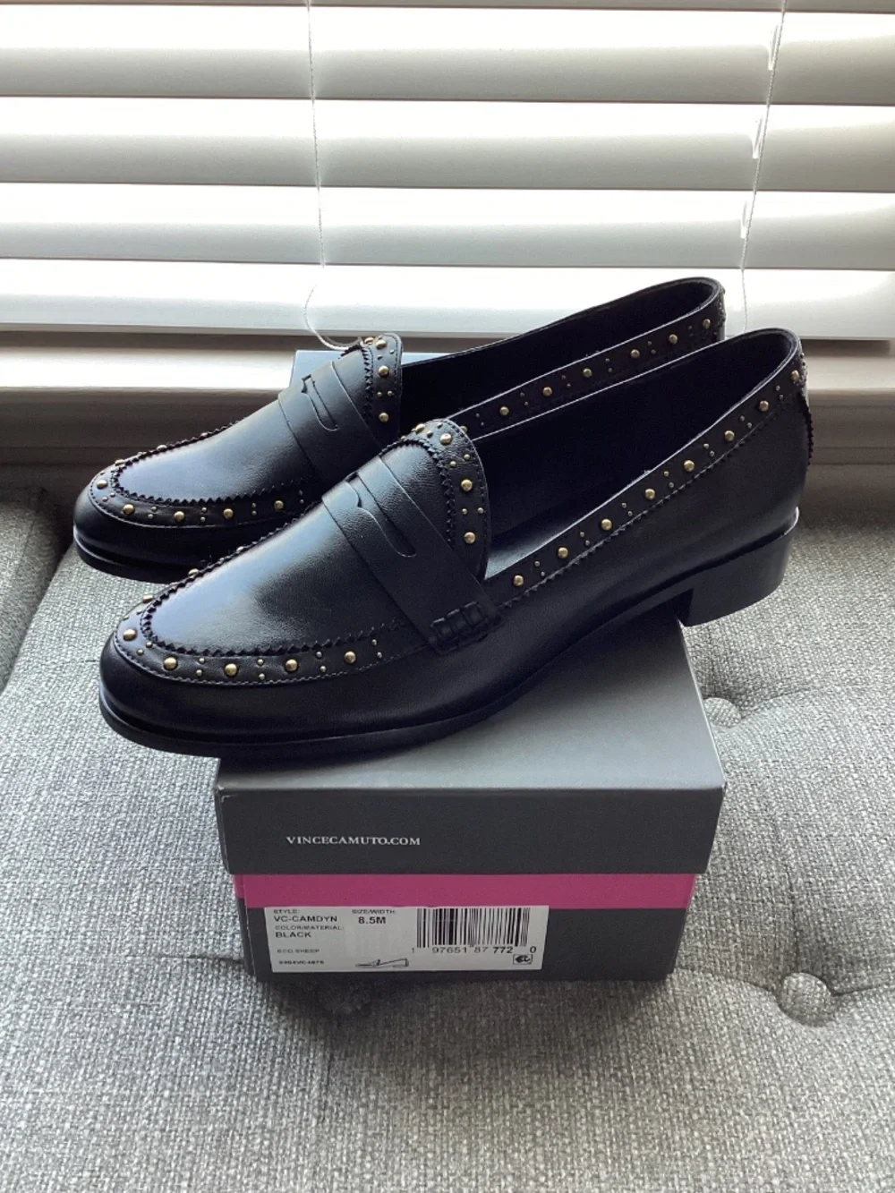 Vince Camuto Camdyn Studded Penny Loafer, size 8.5 - Picture 10 of 12